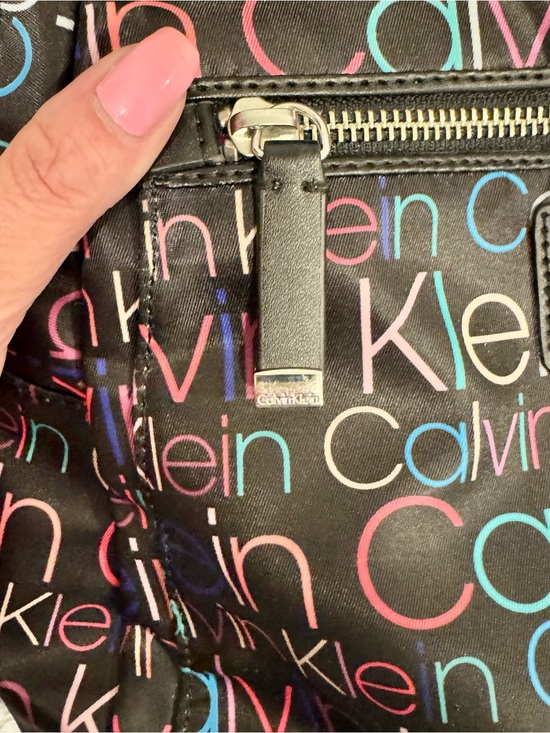 Calvin Klein Black Backpack with Multicolor Logo Print main image 10